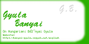 gyula banyai business card